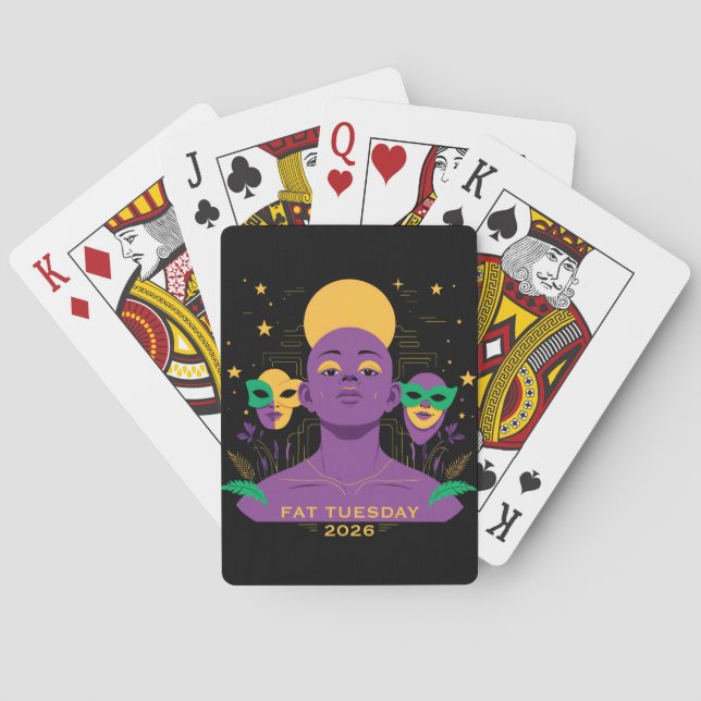 Perfect for Mardi Gras 2026 Playing Cards (Back)