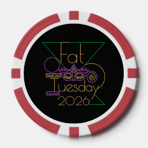 Perfect for Mardi Gras 2026 Poker Chips