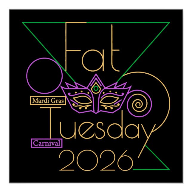 Perfect for Mardi Gras 2026 Poster (Front)