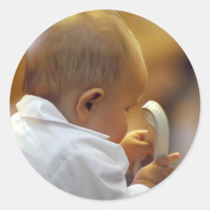 Perfect for special occasions such Baptisms Classic Round Sticker