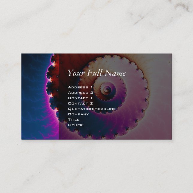 Perfect - Fractal Art Business Card (Front)