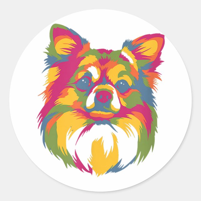 Perfect Gift for Dog Chihuahua Pet Lover  Classic Round Sticker (Front)