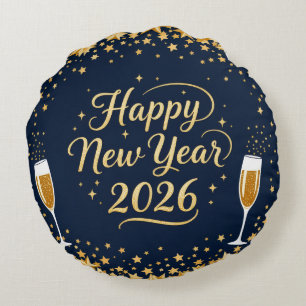 Perfect Gift for Friends for New Year Round Pillow