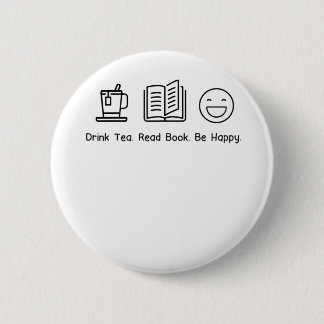 Perfect gift for who love reading book 6 cm round badge