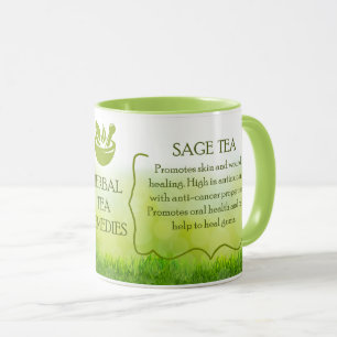Perfect Gift/ Sage Tea Herbal Remedy Mug