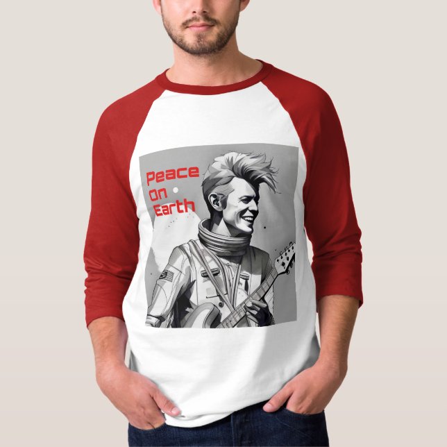 Perfect Gifts Peace On Earth NY Men Raglan Shirt (Front)