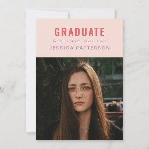 Perfect Graduate Golden Pink Announcement