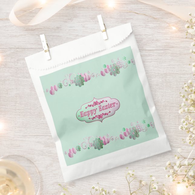 Perfect Happy Easter, Blue  Favour Bags (Clipped)