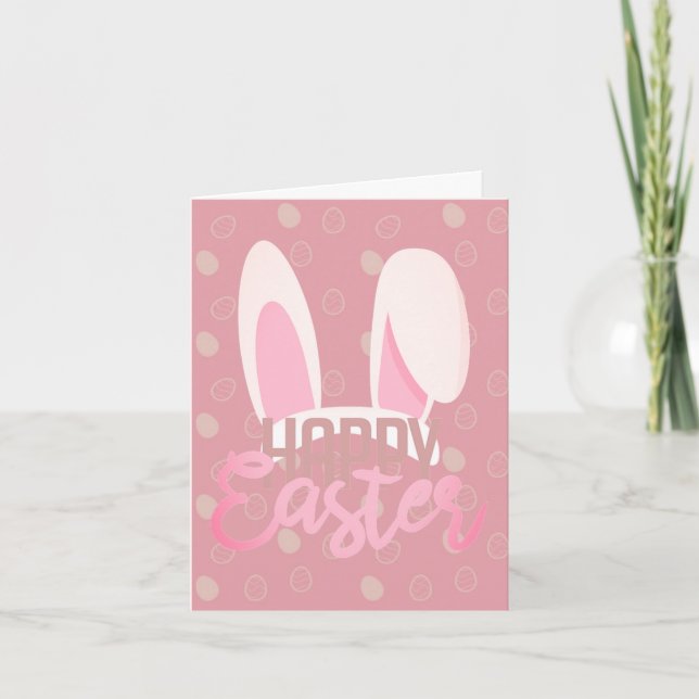 Perfect Happy Easter, Pink Bunny Announcement (Front)