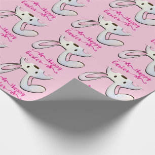 Perfect Happy Easter, Pink Bunny Wrapping Paper