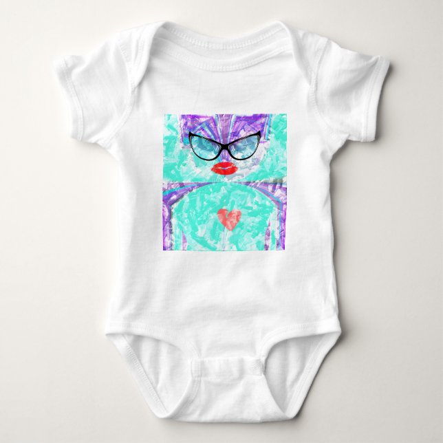 Perfect heart baby bodysuit (Front)