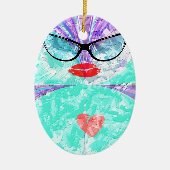 Perfect heart ceramic tree decoration (Front)