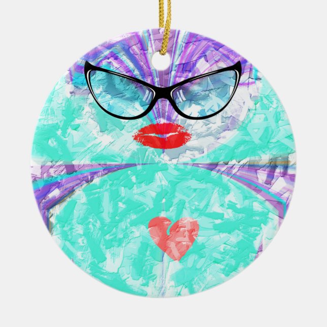 Perfect heart ceramic tree decoration (Front)