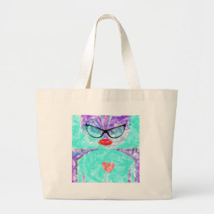 Perfect heart large tote bag