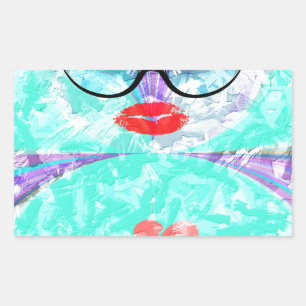 Perfect heart rectangular sticker