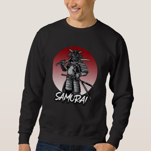 Perfect Honored Samurai Retro - Black and White Sweatshirt (Front)