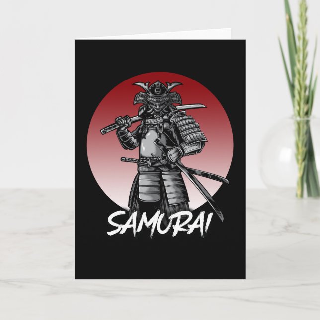 Perfect Honoured Samurai Retro - Black and White Card (Front)