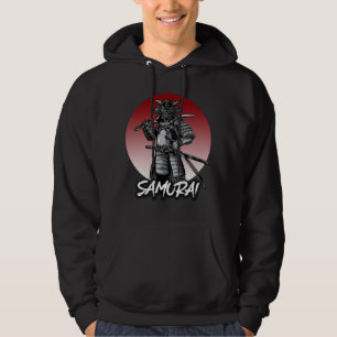 Perfect Honoured Samurai Retro - Black and White Hoodie