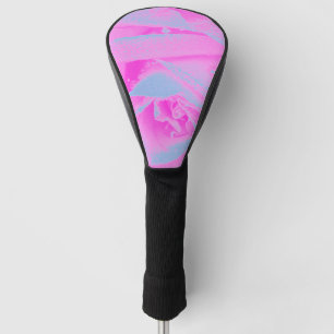 Perfect Hot Pink and Light Blue Rose Detail Golf Head Cover