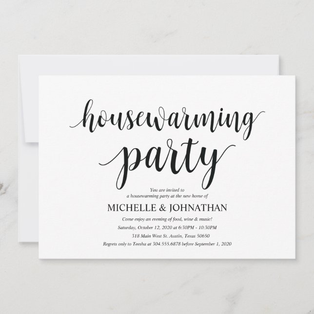 Perfect Housewarming party invitation cards (Front)