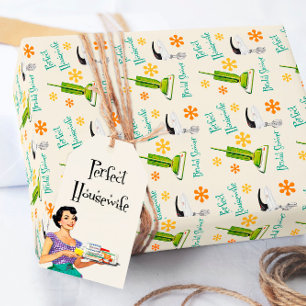 Perfect Housewife Retro Bridal Wrapping Paper