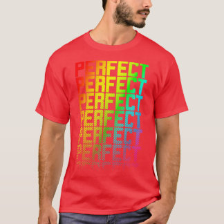 Perfect LGBTQ Rainbow Gay Pride Text Fade Graphic T-Shirt