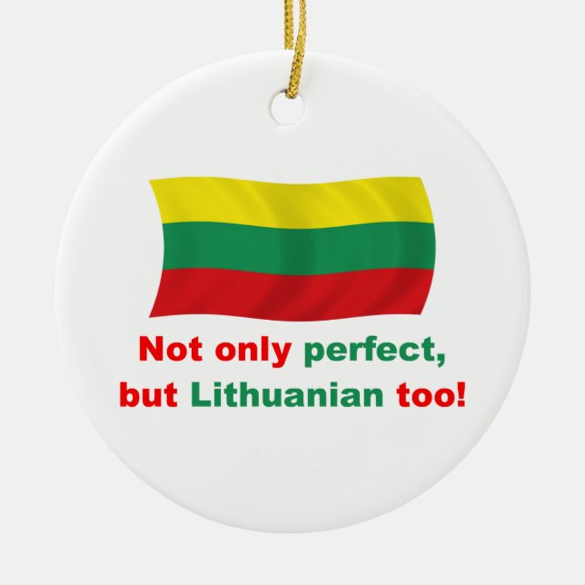 Perfect Lithuanian Ceramic Tree Decoration (Front)