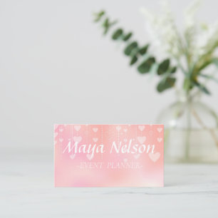 Perfect, Luxury Pink Heart Business Card