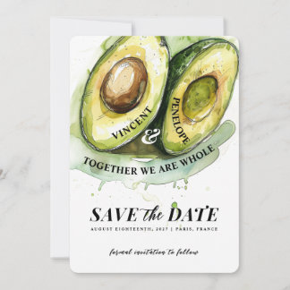 Perfect Match Avocado Wedding Save the Date Invitation