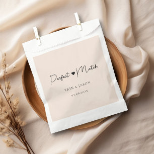 Perfect Match! Blush-Light-Brown, Elegant, Heart Favour Bags