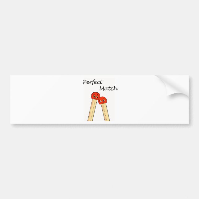 Perfect Match Bumper Sticker (Front)