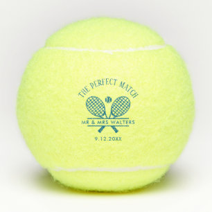Perfect Match Modern Tennis Couple Wedding Favour Balls