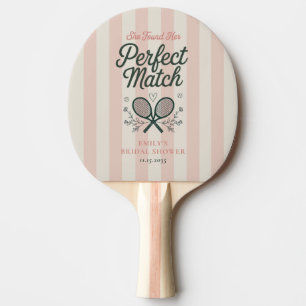 Perfect Match Social Club Tennis Bridal Shower Ping Pong Paddle