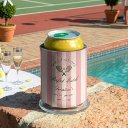 Perfect Match Tennis Bridal Shower Can Cooler