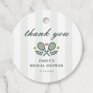 Perfect Match Tennis Bridal Shower Favour Tags