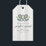 Perfect Match Tennis Bridal Shower Gift Tags<br><div class="desc">Perfect Match Tennis Bridal Shower Gift Tags</div>
