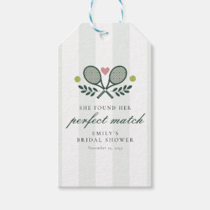 Perfect Match Tennis Bridal Shower Gift Tags