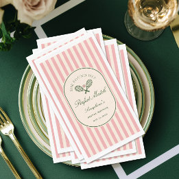 Perfect Match Tennis Bridal Shower  Napkin