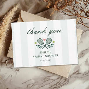 Perfect Match Tennis Bridal Shower Thank You Card