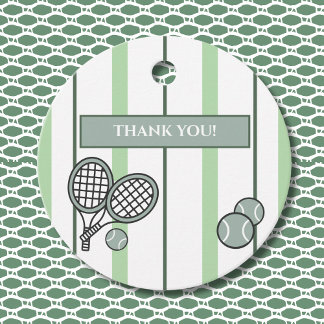 Perfect Match Tennis Couple Shower Thank You Favour Tags