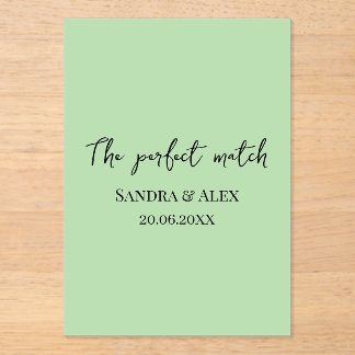 Perfect Match Wedding Matchbox – Premium Edition Acrylic Invitations