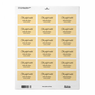 Perfect Match Wedding Matchbox – Premium Edition Label