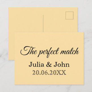 Perfect Match Wedding Matchbox – Premium Edition Postcard