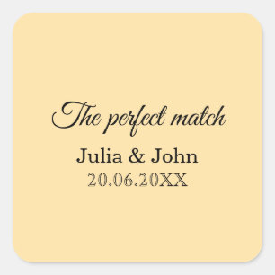 Perfect Match Wedding Matchbox – Premium Edition Square Sticker
