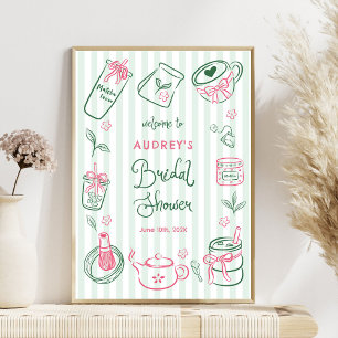 Perfect Matcha Bridal Shower Green Welcome Sign