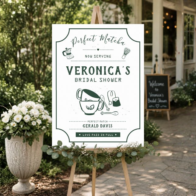 Perfect Matcha Bridal Shower Welcome Sign (Creator Uploaded)