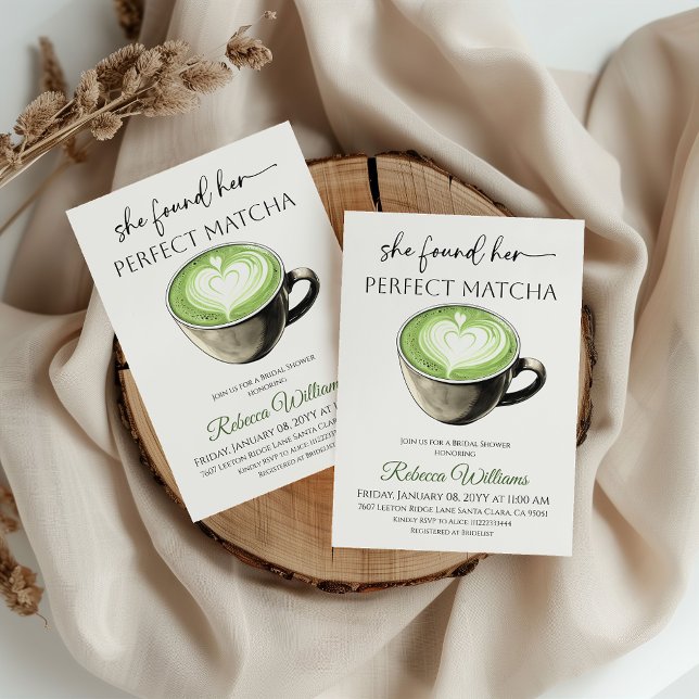 Perfect Matcha Sage Green Coffee Bridal Shower Invitation (Creator Uploaded)