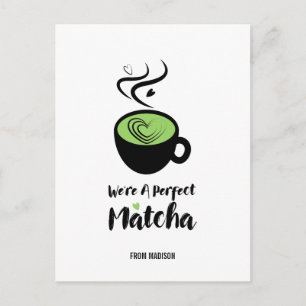 Perfect Matcha Valentine Love Postcard