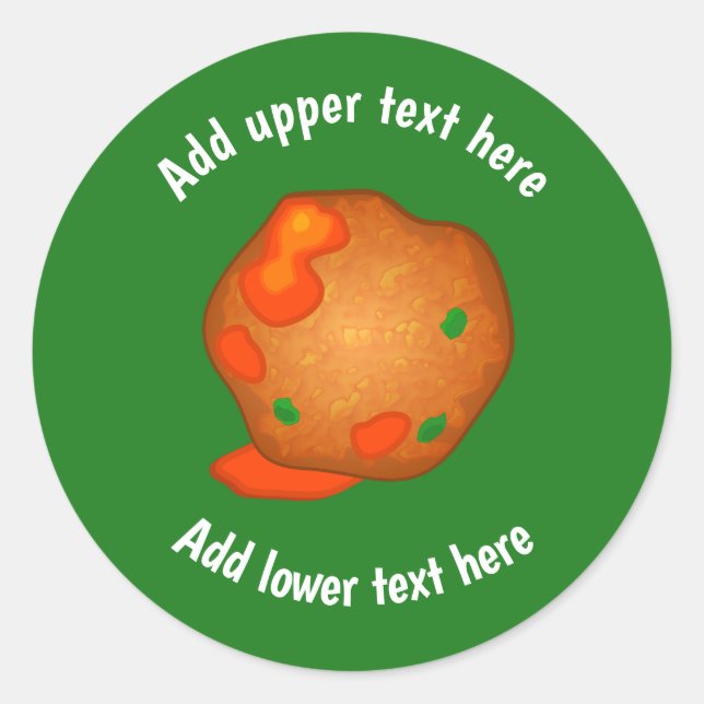 Perfect Meatball with Tomato & Herbs - add slogan Classic Round Sticker (Front)