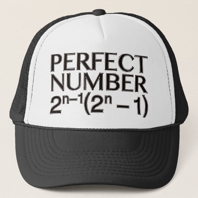 PERFECT_NUMBER TRUCKER HAT (Front)